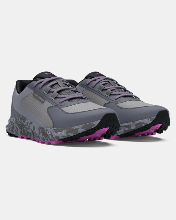 Women's UA Bandit Trail 3 Running Shoes, Gray, pdpMainDesktop image number 2